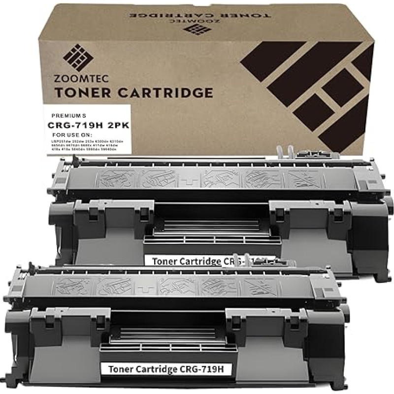 CRG-719H CRG 719H Tonerkartusche Kompatible für Drucker Canon LBP-6300dn 6650dn 6680x 6670dn 6310dn MF6180dw 6140dn LBP-253x 251dw 252dw MF411dw 416dw 418x 419x (2x Schwarz)