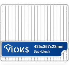 VIOKS stačiakampės nerūdijančio plieno grotelės 426 x 357 x 22 mm, skirtos 
