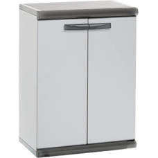 Gardiun Sintra 2 Grey Resin Garden Cabinet 62.5 x 39 x 84 cm 2 Doors