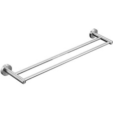 Leekayer Rankšluosčių stovas 50 CM Dviguba ranka šlifuoto nikelio rankšluosčių laikiklis iš nerūdijančio plieno, vonios kambario tvirtinimo sieninis laikiklis