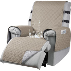 100% vandeniui atsparus fotelio užvalkalas, dygsniuotas sofos kėdės užvalkalas su 2 elastingais dirželiais, skalbiamas terasos kėdės užvalkalas, 230 x 200 cm