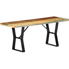 vidaXL Vintage Industrial Style Dining Room Bench Wooden Bench Kitchen Bench Hallway Bench Solid Wood Bench Dining Bench Dining Room 110 cm Recycled Solid Wood