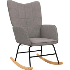 vidaXL Rocking Chair, Relaxing Chair, Living Room Chair, Recliner Chair, Upholstered Chair, Taupe Fabric