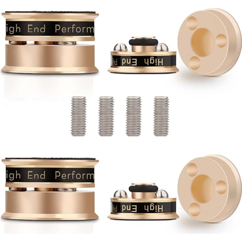 YuanYong 4 x 39 x 24 mm Speaker Insulation Feet HiFi Speaker Spikes Pads Insulation Feet Subwoofer Spikes Audio Amplifier Feet for High-End Speaker CD/DVD Player Diameter (Colour)