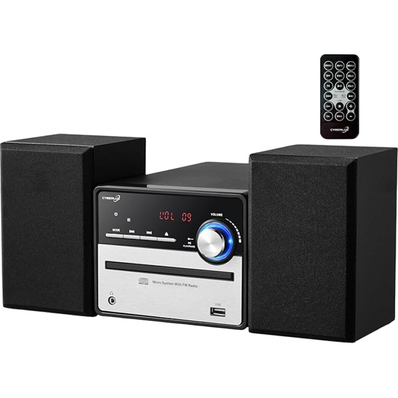 Retro HiFi muzikos sistema, stereo sistema, kompaktiška sistema, USB, linijinis išėjimas, CD/MP3, FM radijas, 30 atminties lizdų, LED ekranas, mini HiFi sistema, stereo sistema su dėžutėmis