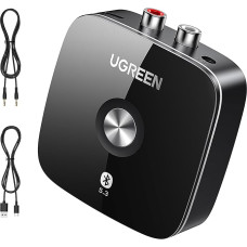 UGREEN Bluetooth 5.3 adapteris Stereoanlage mit 3.5mm RCA Buchse Bluetooth Aux Adapter Bluetooth Empfänger Receiver mit 3D Surround für Lautsprecher, Verstärker und Autoradio