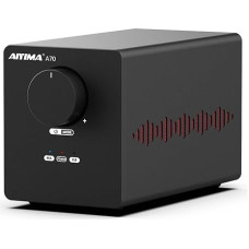 AIYIMA A70 subalansuotas stereofoninis stiprintuvas su PFFB 2 x 300 W TPA3255 2.0 kanalo D klasės stiprintuvas namų kino teatro garsiakalbiams su XLR ir RCA įėjimais bei trigerio įvestimi (DC48V 5A maitinimo šaltinis)