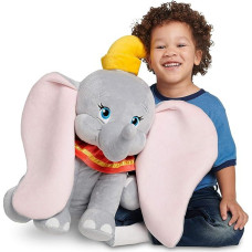 Disney Store Large Plush Toy Dumbo 58cm Iconic Sitting Position with Embroidered Details and 3D Ears Suitable for All Ages