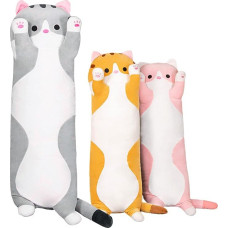 Shownicer Plush Toy Animal, Kawaii Cat, Plush Cushion, Kittens, Scatter Cushion, Stuffed Gift For Children, Girls And Boys, For Cuddly Toy Lovers