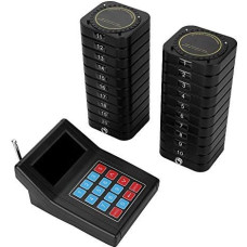 Pager System Restaurant Pager Wireless Guest Call System Paging System Wireless Calling System for Restaurant Meal Extractor Pager Summer Restaurant Call System with 20 Wireless Pagers