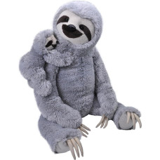 Wild Republic Mom and Baby Jumbo Sloth, Large Cuddly Toy, 76 cm, Gift Idea for Children, Cuddly Toy with Baby, Giant Stuffed Toy Made from Recycled Water Bottles