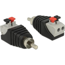 Delock 65566 Adaptor Terminal Block with Push Button > RCA Male Pack of 10