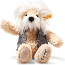 Steiff Einstein Teddy Bear - 28 cm - Teddy Bear as Einstein with Vest - Teddy Bear with Bow - Cuddly Toy for Children - Soft and Washable - Beige (022098)