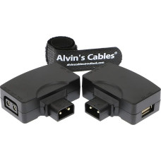 Alvin's Cables D-Tap P-Tap to USB 5V Adapter Converter Dtap Male to Female 5V USB Female Connector for Phone Camera Monitor Pack of 2