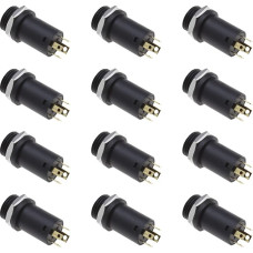 12 x 3.5mm Mini Stereo Female Plug with Nuts 3.5mm Stereo Panel Mount Solder Connector Earphone Audio Video Female 4 Pin Gold Plated