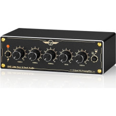 Douk Audio EQ5 Mini Preamplifier 5-Band EQ Preamp Stereo Analogue Equalizer Portable Audio Processor for Home/Car (EQ5)