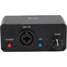 Microphone Preamp, Microphone Amplifier, 48V Phantom Power, Microphone Preamp with XLR Output, for 48V Dynamic and Condenser Microphones