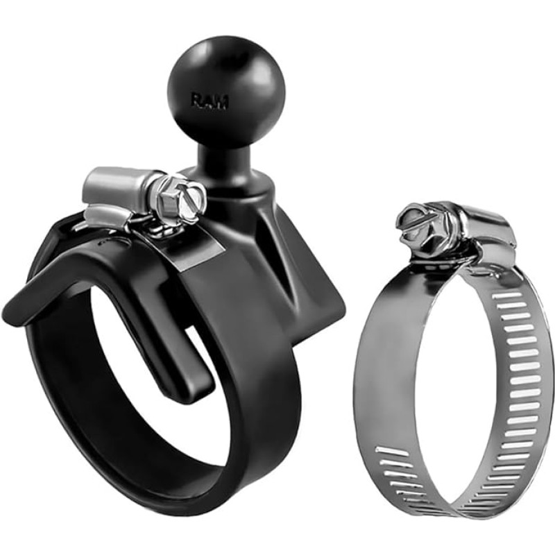 RAM-MOUNT -RAM-B-108B - Mount V Base with 1 Ball and Straps