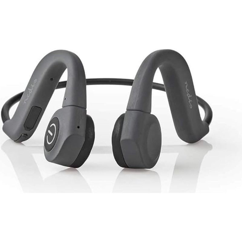 NEDIS - Headphones with bone conduction - 6.5 hours playback time - Bluetooth 5.0-8 GB memory - Grey, one size