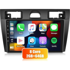 CAMECHO 8Core 2G + 64G Car Radio for Ford Fiesta MK5 MK6 2006-2011 with Sat Nav Carplay Android Car, Android 13, 9 Inch Screen with DSP RDS Bluetooth Mirror Link