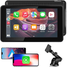 TOUTBIEN CarPlay & Android Car, Portable Car Radios with 7 Inch Touch Screen, Bluetooth 5.0, Voice Control, GPS Navigation with Real-time Traffic Function, Mirror Link Airplay for Car/Truck/Motorhome