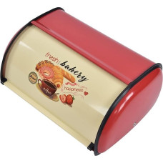 CHICIRIS Duonos dėžė, duonos konteineris, duonos saugykla, metalinė duonos dėžė virtuvės stalviršiui, didelės talpos duonos dėžės laikiklis ir ritininis dangtis (raudona)