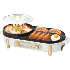 Elektrinis karštas puodas su griliu, 2-in-1 elektrinis grilis karštam puodui, kinų puodo viryklė, 220 V, 1700 W, elektriniai karšti puodai, korėjietiškas BBQ grilis, skirtas nedidelėms šeimos šventėms nuo trijų iki šešių žmonių