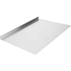 HEMOTON 1 x nerūdijančio plieno stalviršio taupyklė Virtuvės stalviršio pjaustymo lenta Maisto kepimo lenta (sidabrinė)