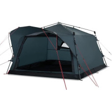 qeedo Quick Villa Family Tent (for 4 or 5 People) with Quick-Up Quick Assembly System - Waterproof Camping Tent, Extra Large, Tall & Spacious, with Canopy, Entrance & Window with Mesh Mosquito Net