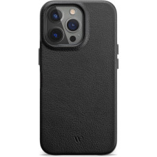 WIIUKA Case for iPhone 15 Pro Max, Leather from Germany, Leather Extra Thin, Premium Mobile Phone Case, Qi, Black