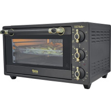 TM Electron EASYBAKE TMPHO020RAN Retro mini orkaitė su keptuvės be aliejaus funkcija, 20 litrų, reguliuojama temperatūra nuo 80 °C iki 250 °C, 5 funkcijos, 4 priedai