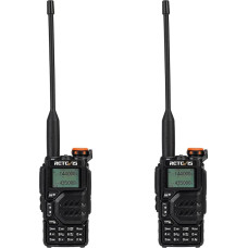 Retevis RA79 Walkie Talkies, Dual Band Amateur Radio with Sensitive Microphone, Air Band Reception, Ham Radio, Channel Detection, 2-Way Radio for Hunting, Travel, Hiking, 2 m 70 cm Radio (Pack of 2)