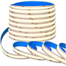 SEZO 10 m COB LED juosta Savarankiškai lipni 24 V 528 LED/M Šiltai balta 3000 K didelio tankio žibintai Dimmable COB LED šviesos diodų juostos šviesa 10 mm IP30 nėra atsparus vandeniui PCB balta, skirta 