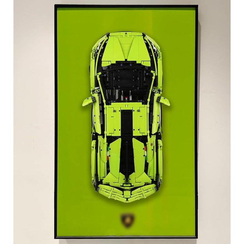 Ekrano sieninė lenta, suderinama su Lego Technic Lamborghini Sián FKP 37 sportiniu automobiliu, 42115 75 x 45 cm, 75 x 45 cm, sieninis rėmelis, skirtas namams ar biurui dekoruoti (tik rėmelis)
