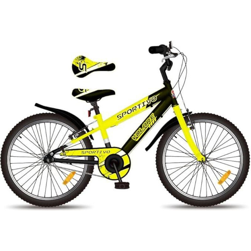 Unisex - Suaugusiųjų dviratis Bicicletta Sportiva Gialla 20 colių A Sfera Vaikiškas dviratis colių, geltonos spalvos
