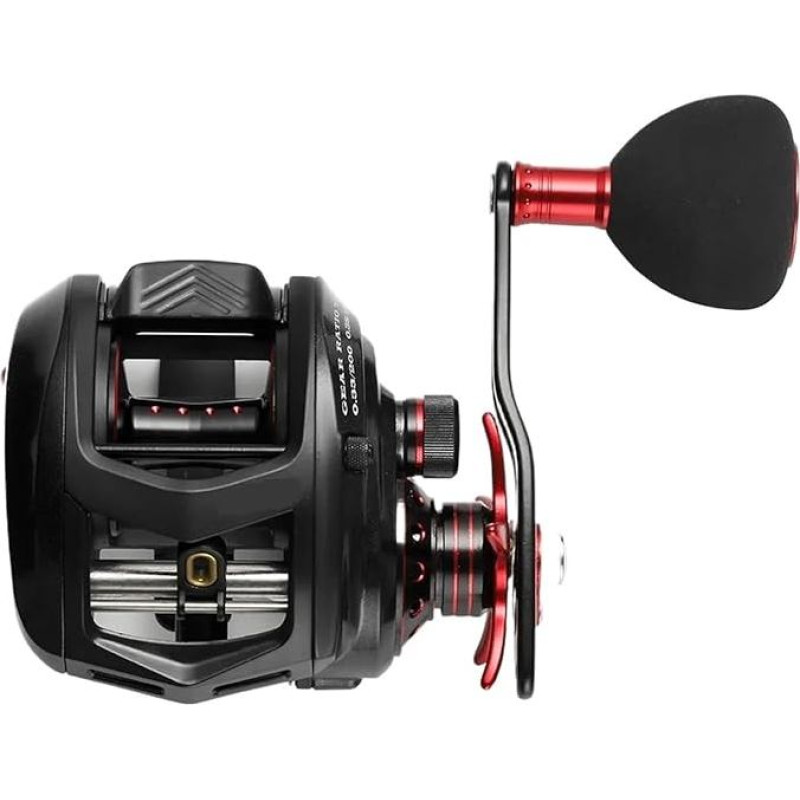 12 kg aliuminio lydinio korpusas, maksimali galia, 7,1:1, skirtas lengvoms džigavimo ritėms, žvejybos ritė 11+1 (spalva: didelė rankena, dydis: kairė ranka)