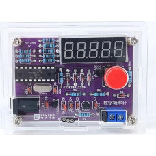 BlissfulAbode 1Hz-50MHz DIY Frequenzzähler Meter mit Acrylschale, LED-Anzeige, Auto-Range, USB/9V Netzteil, für Oszillator-Tests