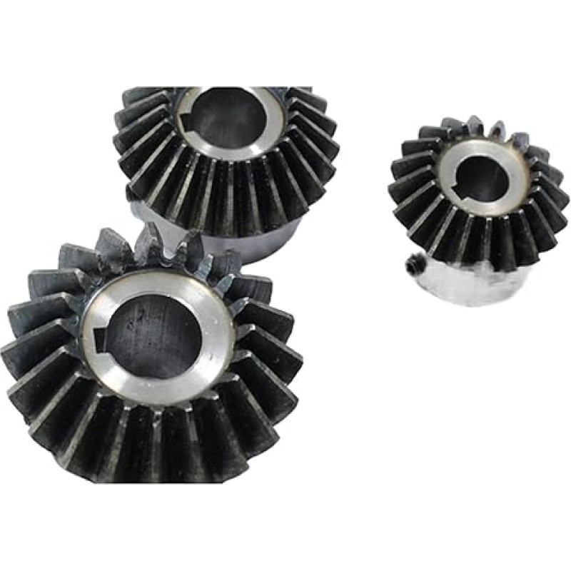 Kegelrad 2 Stück Kegelräder 1,5M 12T Innenbohrung 6/8 mm Zahnrad 90 Grad Eingriffswinkel Stahlzahnräder Gewindebohrung M5 (8mm, 10pcs 1.5M12 dantų)