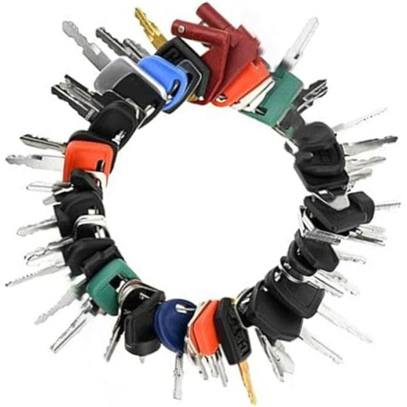 50-teiliges Schwergeräte-Zündschlüssel-Set Maschinen-Schlüssel für Raupe für Bau-, Bauernhof- und Industrieeinsatz