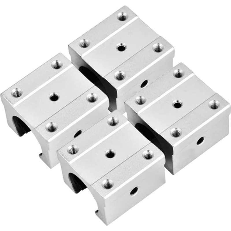 Dioche 4 vnt SBR16UU 16 mm atviros dėžutės tipo aliuminio linijinių guolių slydimo blokas CNC aliuminio atviras linijinio judėjimo guolių blokas, skirtas CNC