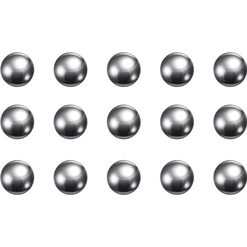 Aprūpinimas žemėlapiu Tikslūs rutuliukai 1/4 colio skersmens 304 nerūdijantis plienas guoliams Pakuotė po 15 vnt.