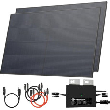 Solarway Balcony Power Station 1000 W Complete Socket, Output Adjustable 600/800 W, 2 x 500 W JaSolar Modules, Inverter with App and WiFi, Plug & Play
