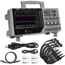 Hantek Desktop Oscilloscope Four Channel Oscillograph Support 32 Types of Auto Measurement Function with 7 Inch TFT