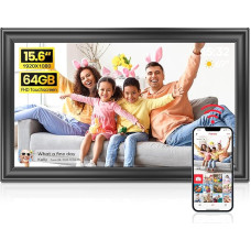 64GB Frameo 15.6 Inch Digital Photo Frame - FHD 1920 x 1080P, Auto Rotation Electronic Digital Photo Frame, Share Photos/Videos Immediately
