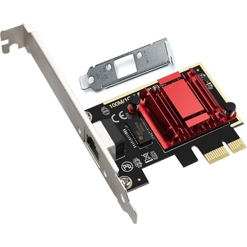 2.5GBase-T PCIe tinklo adapteris RTL8125B 2500/1000Mbps PCI Express Gigabit Ethernet kortelė RJ45 LAN valdiklis Palaiko PXE Windows/Linux/MAC su žemu profiliu