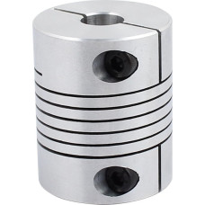 sourcingmap 10mm to 14mm Shaft Coupling 40mm Length 32mm Diameter Stepper Motor Coupler Aluminum Alloy Joint Connector for 3D Printer CNC Machine DIY Encoder