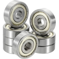 6300ZZ Rillenkugellager, 10 x 35 x 11 mm, Chromstahl, Doppelschildlager für Elektromotor, Haushaltsgeräte, Gartenmaschinen (ABEC5), 8 Stück