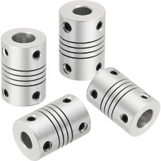 sourcing map Flexible Kupplungen, 6,35 mm bis 8 mm, Gelenkverbinder aus Aluminiumlegierung, flexible Wellenkupplungen, Motorkupplung für 3D-Drucker, CNC-Maschine, Motorführung, DIY-Encoder D16 x L 23