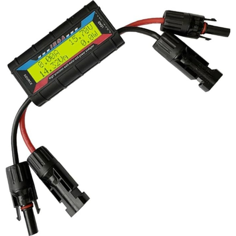 Aviacijos galios matuoklio analizatorius 150A 200A su 4,8-60V įtampos diapazonu, 0-130A srovės matavimu, 0-6554W galios diapazonu, dideliu tiesiškumu ir LCD apšvietimu