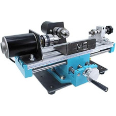 Mini-Metalldrehmaschine mit Variabler Drehzahl bis zu 7000 U/min, hochpräzise Fräsmaschine zur Fertigung Kleiner Bauteile, doppelt gelagert, 24 V, 400 W Leistung